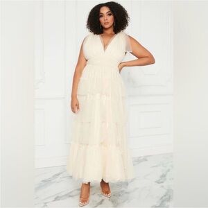 ASOS Curve Cream Maxi Dress